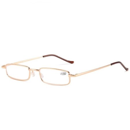 Unisex Mini Óculos Leitura Portáteis Metal com Caixa