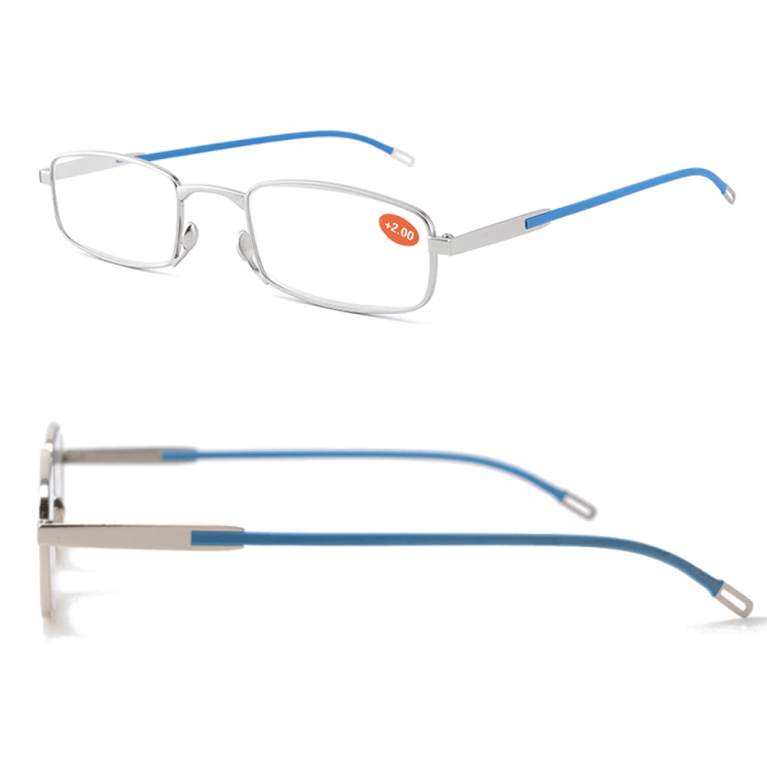 Óculos de Leitura Portátil Retangular Anti-Reflexo UV400 Proteção Luz Azul - Imagem 2